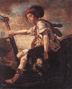 FETI, Domenico David with the Head of Goliath dfg oil on canvas